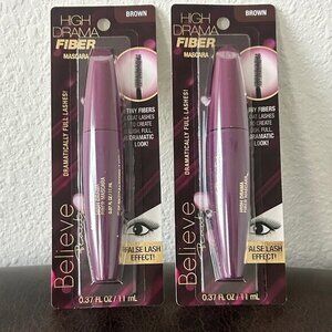BELIEVE Beauty HIGH Drama fiber Mascara 2 pack BROWN